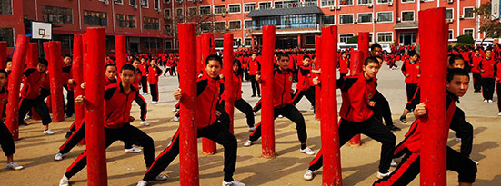 嵩山少林武校武术课